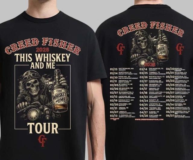 

Creed Fisher 2026 This Whiskey And Me Tour Schedule Dates T-T-shirt XL