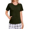 Camicia da donna post-operatoria a maniche corte colorata con quattro tasche