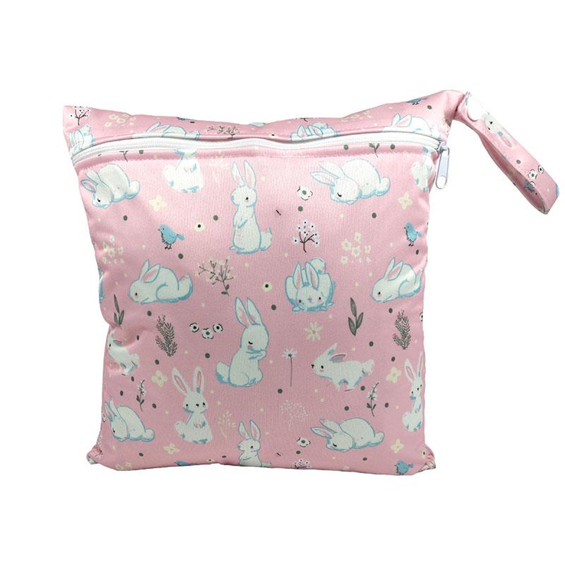 New cartoon pattern baby diaper bag washable bag wet bag storage bag bag stroller hanging bag out