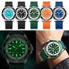 CURREN Men's Fashion Quartz Watch Outdoor Large Dial Luminous Waterproof Silicone Strap Sport Wristwatch