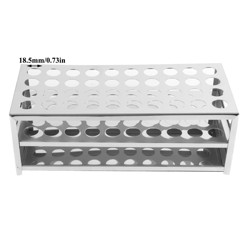304 Stainless Steel Punch Plate Test Tube Rack 40 Holes Large Capacity Test Tube Holder