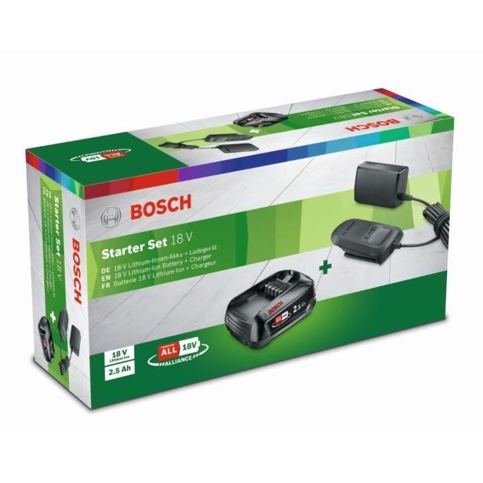 Batterie Li-ion BOSCH - PBA 18V 2,5 Ah + Chargeur AL1810CV - Temps De Charge 96 Min