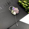 Korean handmade flower crystal brooch, fashionable femininity versatile fringed corsage coat pin accessories