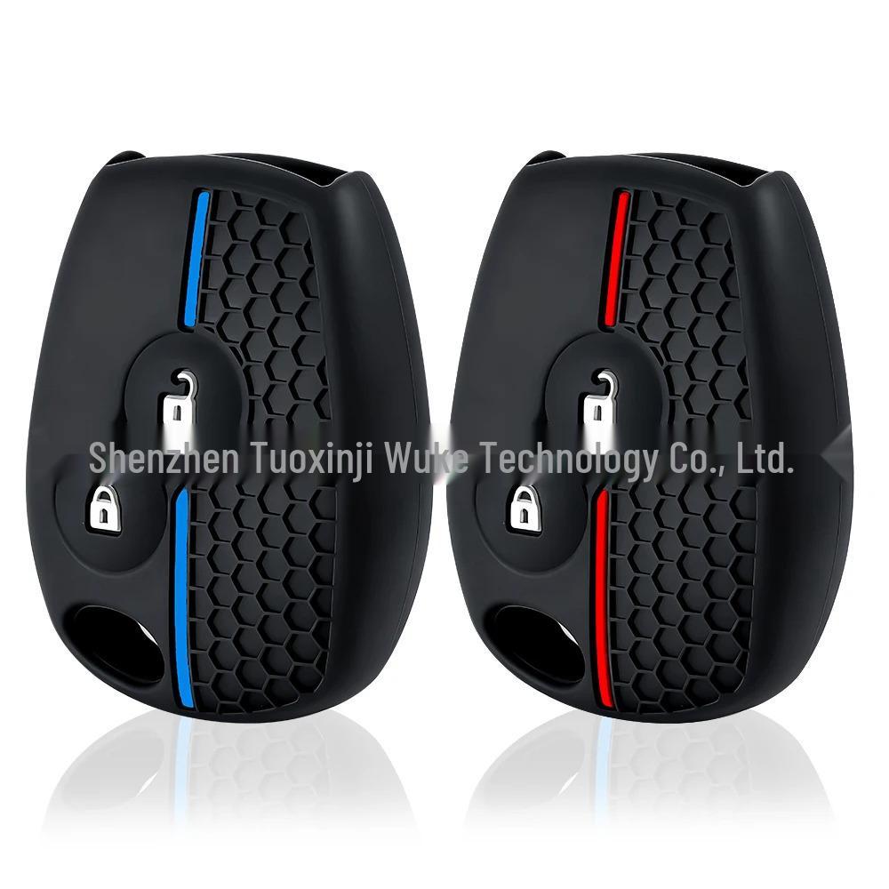Silicone Honeycomb Pattern Key Case for Renault Kadjar 2-Button and Mercedes Smart Keys