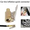 Car Tire Air Chuck Automotive Brass 8mm Inflator Pump Valve Connector Clip Adapter For Inflator Quick Change Head Clip Connector Tire Chucks 1