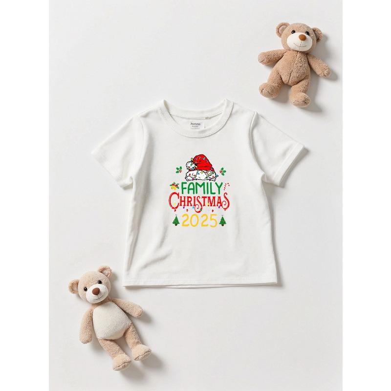 Kids Crewneck T-Shirt, Cartoon Print Breathable Short Sleeve Comfort Summer Casual Kids Tee 110