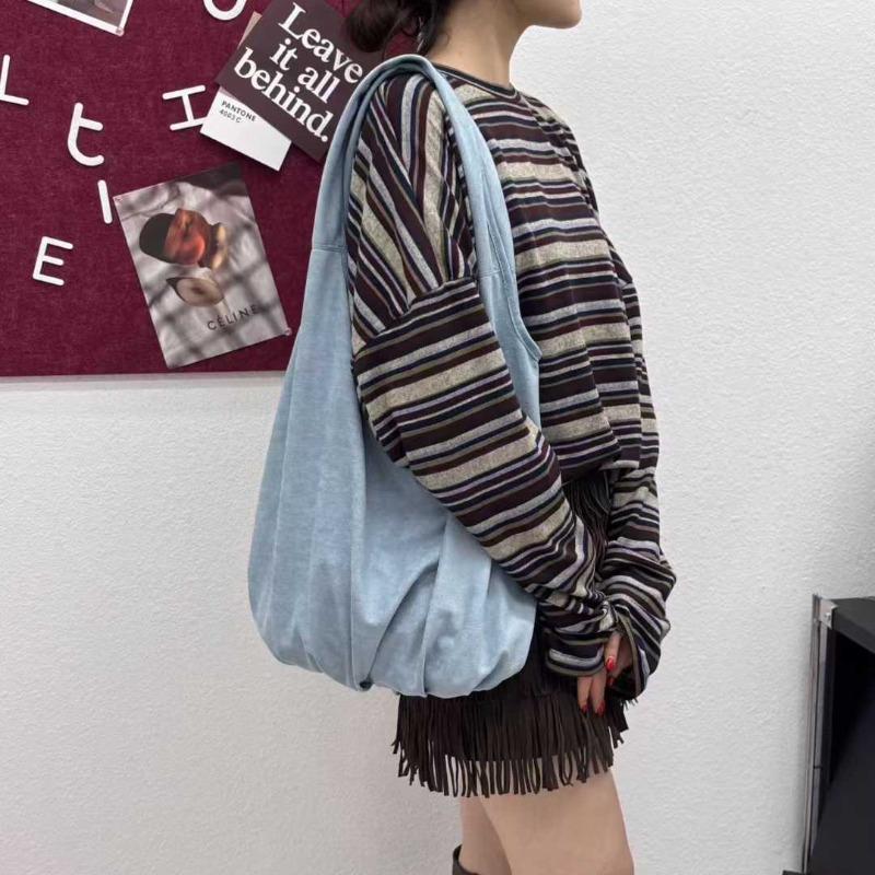 New Korean Version of Fashion Flannel Shoulder Bag, Simple Tote Bag, Literary and Lazy Leisure Bag, Simple and Versatile