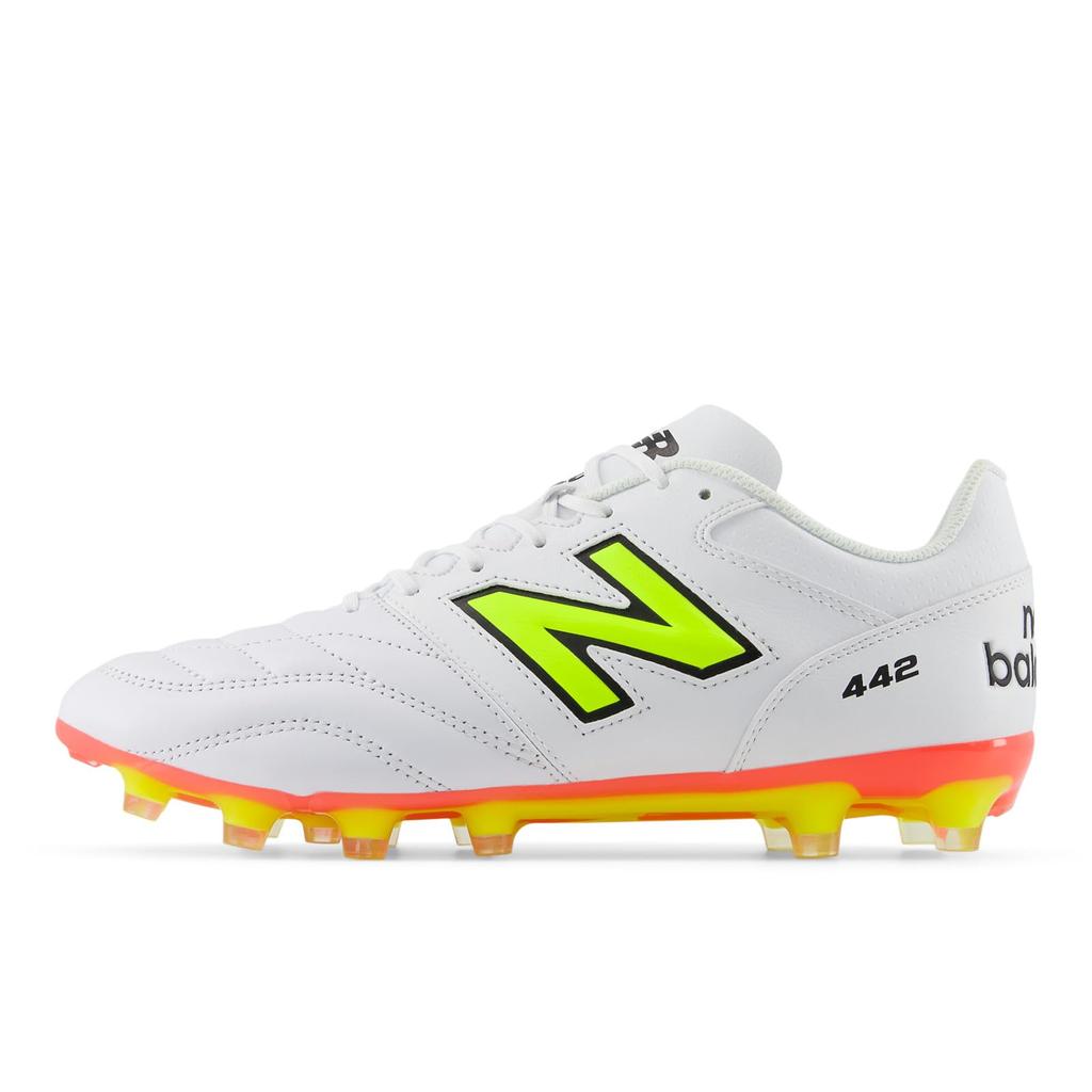 New Balance 442 TEAM HG MS42H Soccer Full Grain IB2 2E Cleats, Leather, Men's, (WHITE), 26.5 cm,