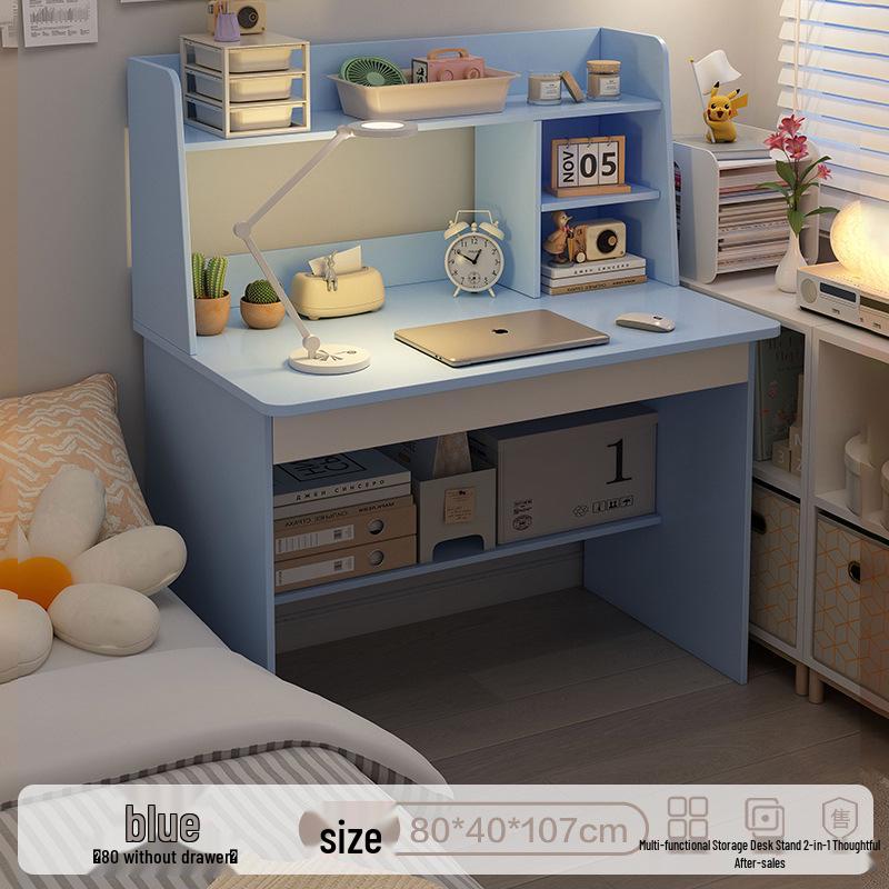 Integrated Desk with Bookshelf: Computer and Writing Desk for Home or Office