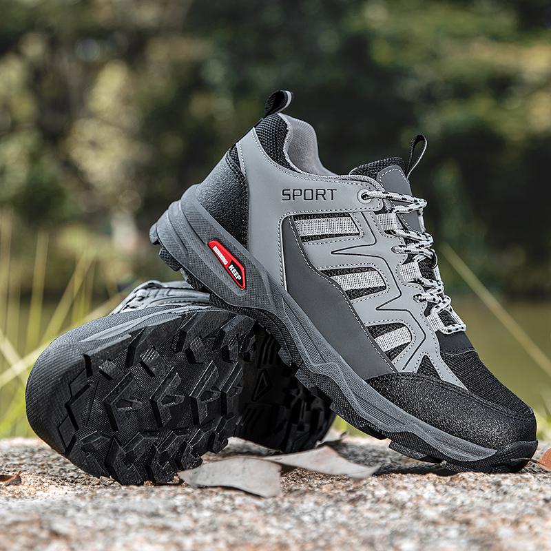 

Мужские женские водонепроницаемые кроссовки для пешего туризма на открытом воздухе, треккинговые кроссовки на шнуровке, кроссовки для скалолазания, ходьбы, охоты, тактические кроссовки большого размера 45 серый