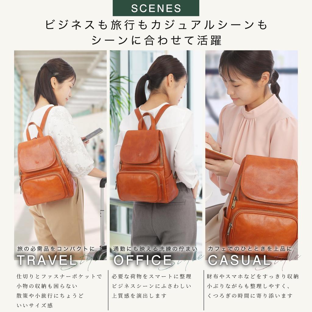 Mochila Clássica TOTONIQ em Couro Italiano Clássico Curtido Vegetal