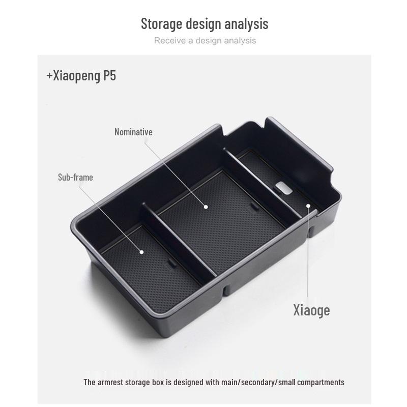 XPeng P5 Armrest Storage Organizer: Center Console Interior Accessory
