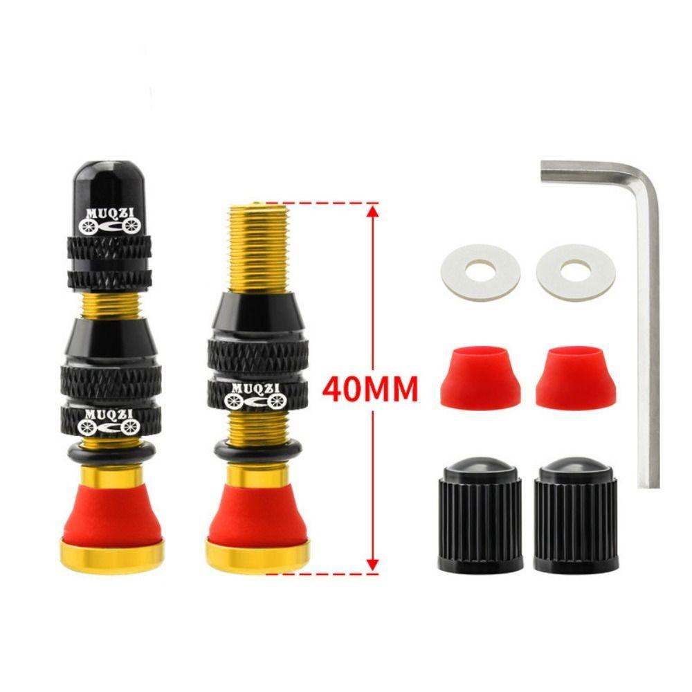 

1 Set with Wrench Bike Schrader Valve 40mm/60mm Schrader Valve Kits Bicycle Tires 40mm золотистий