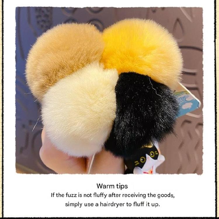 Practical Plush Cats Shape Keychain Soft Bag Hanging Pendant Plush Texture Creative Present for Children Adults Souvenir