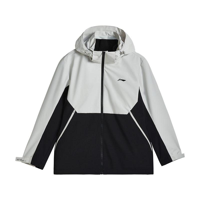 

Li-Ning Solid Color Logo Loose Fit Windbreaker Waterproof Sports Casual Hoodie Unisex outerwear AWBV153-1 S