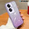 KEYSION Custodia per Telefono Glitterata con Placcatura di Lusso per OPPO Reno11 F 5G Cover Posteriore Trasparente Morbida in TPU Antiurto per OPPO Reno 11F 5G