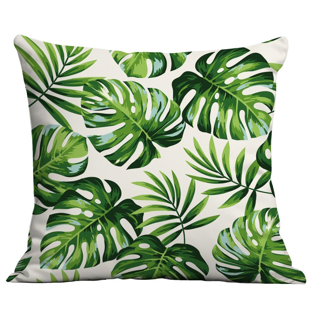 Νέα Πράσινα Φυτά, Τροπικά Φυτά, Μαξιλάρι Τυπωμένο Υψηλής Ευκρίνειας, Κάλυμμα Μαξιλαριού Καναπέ Σπιτιού