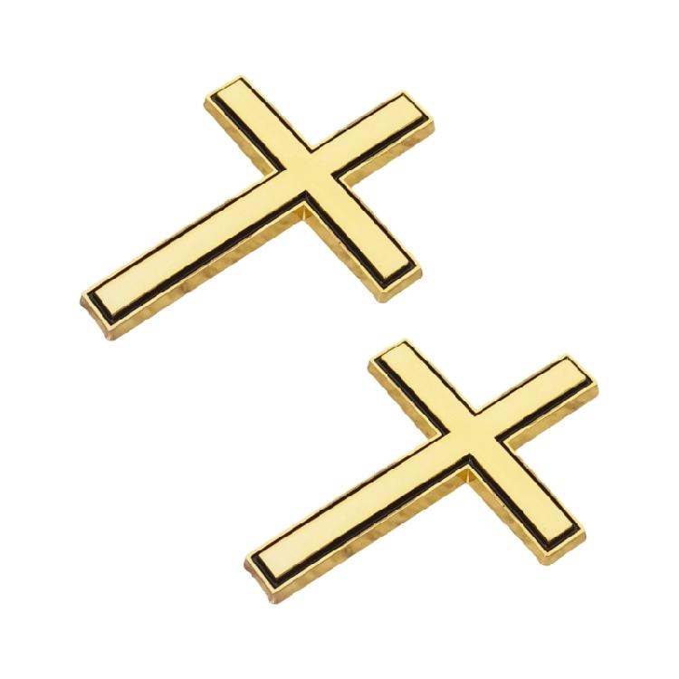 Modern Metal Crosses Car Emblem Fade Resistant Design Unique Vehicle Decoration Metal Auto Body Emblem