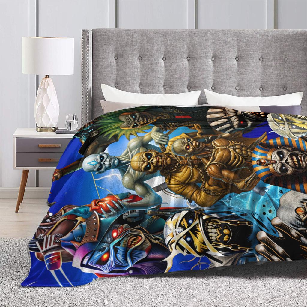 Band I-Iron M-Maidens Tour 2025  Blanket  Travel Flannel Throw Blanket For Living Room Warm Soft Quality Bedspread Gift Idea