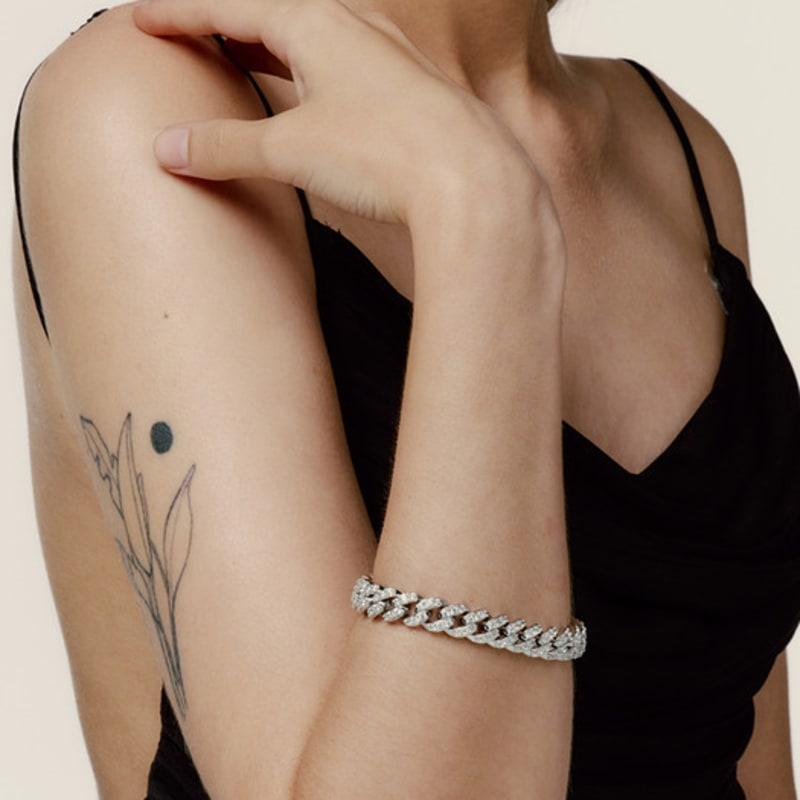 RAINDROP JEWELRY Raindrop Stones Cuban Chain Bracelet