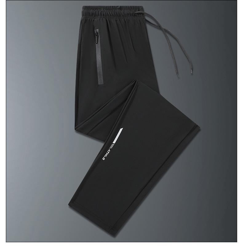 Summer Ice Silk Quick-Dry Plus Size Joggers - High Stretch, Silky Cool, Trendy Straight Leg Sports Pants