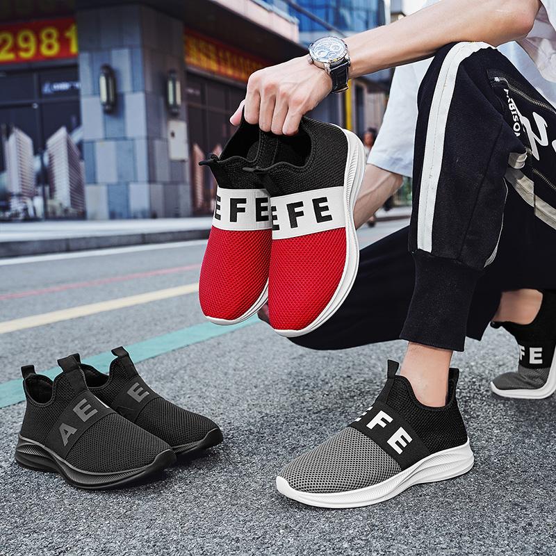High Quality Breathable Sports Shoes New Men's Casual Shoes, Comfortable Outdoor Walking Shoes Summer One Foot Thick Soled Shoes