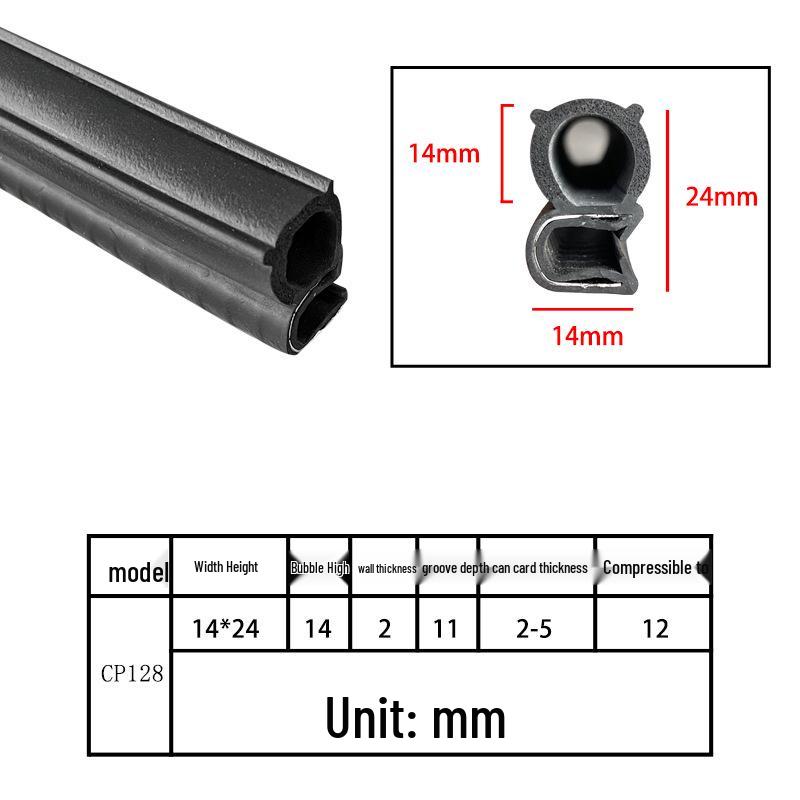 High-Temperature Resistant U-Shaped Rubber Sealing Strip for Dustproofing Electrical Cabinets and Car Doors