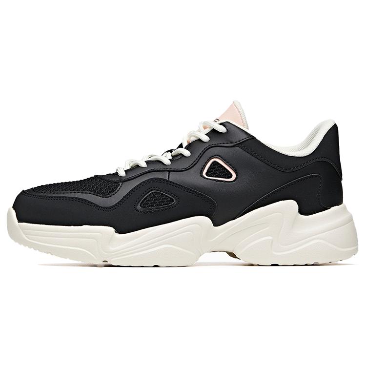 ANTA Chunky Sneakers Women's Low top Black/Baby Pink/Ivory White 122018880-2