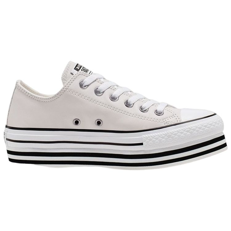 Converse Chuck Taylor All Star Platform Low Top Canvas Shoes Women Sneakers Off-White 565829C