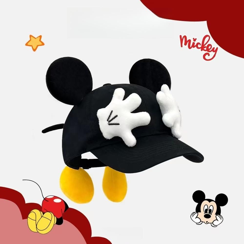 Disney Mickey Leuke Palm Oor Baseballpet Unisex Trendy Cartoon Vizierpet Zonbescherming Zonnescherm Baseballpet Buiten Reizen 55-59cm