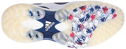 Adidas Golf Men's Code Chaos 21 Golf Shoes, White/Legend Marine/Scarlet, Size 25.0 Cm
