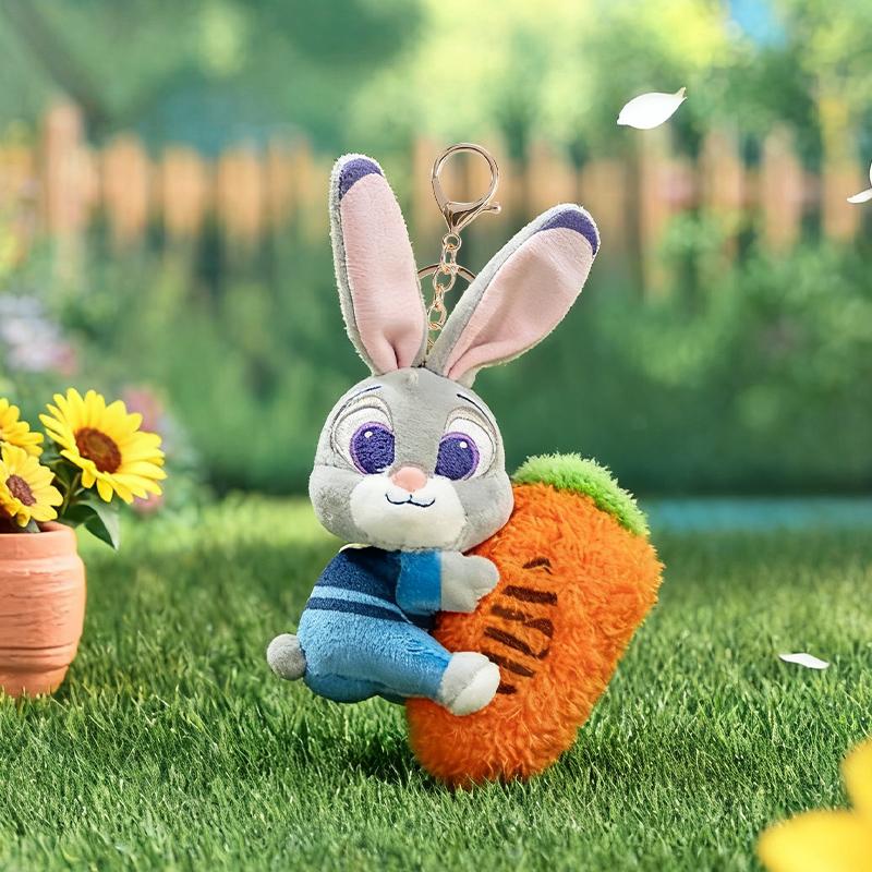 Disney Zootopia Judy Nick Plush Keychain Soft Carrot Claw Plush Animal Keychain Cartoon Fox Rabbit Bag Pendant Children s Fan Gift A