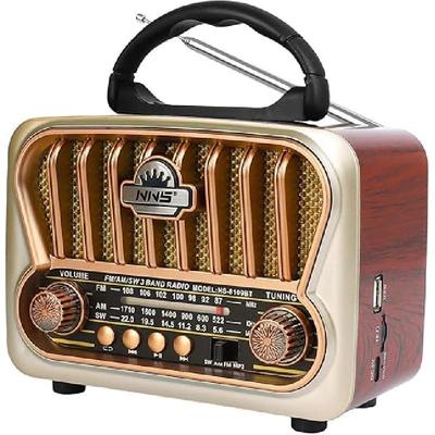 Retro-Mini-FM-Radio, klassischer FM-Empfänger, Vintage-Bluetooth-Lautsprecher, schwerer Bass-Subwoofer, TF-Player, wiederaufladbare Radios als Geschenk
