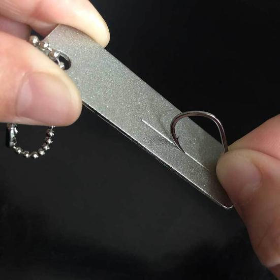 Diamond Cutter Sharpener Mini Keychain Portable Outdoor Camping Emery Nail File Efficient Sharpening Tool for Scissors Fish Hooks