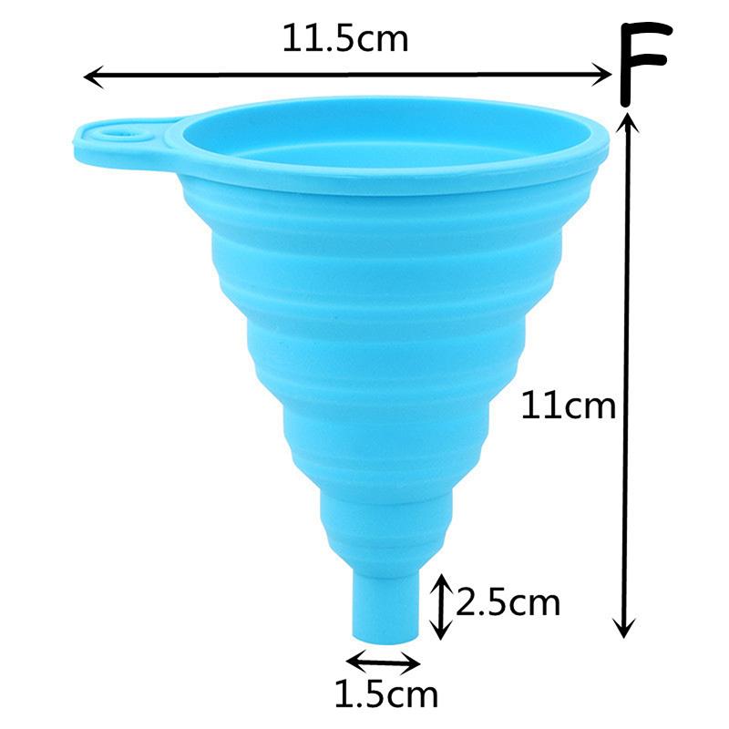 Food Grade Silicone Funnel Mini Silicone Folding Funnel Practical Kitchen Liquid Dispensing Mini Funnel Portable Kitchen Tools