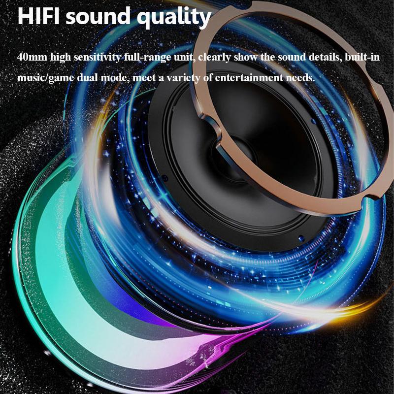 Mini Pocket Bluetooth Speaker Magnetic RGB Ambient Light Bluetooth SoundbarWireless TWS Stereo MP3 Music Player Support TF Card
