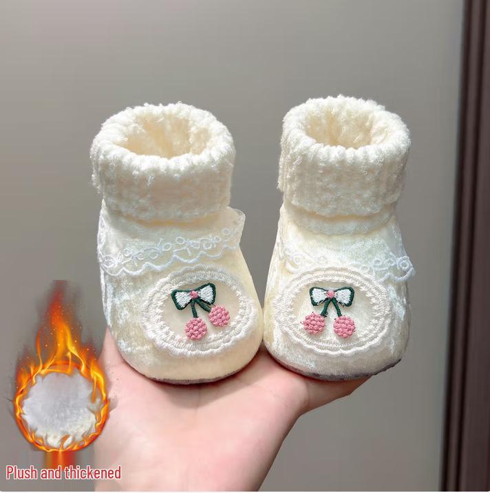 

Baby Soft Sole Pre-Walker Shoes - Non-Slip Sock Shoes for 0-12 Months, Perfect for Autumn & Winter S Inner Length 11.5cm, 0-7 months