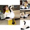 Lebensechter Plüsch Schwarzer Schwan Stofftier Spielzeug Dekorative Puppe 50cm 80cm Größe