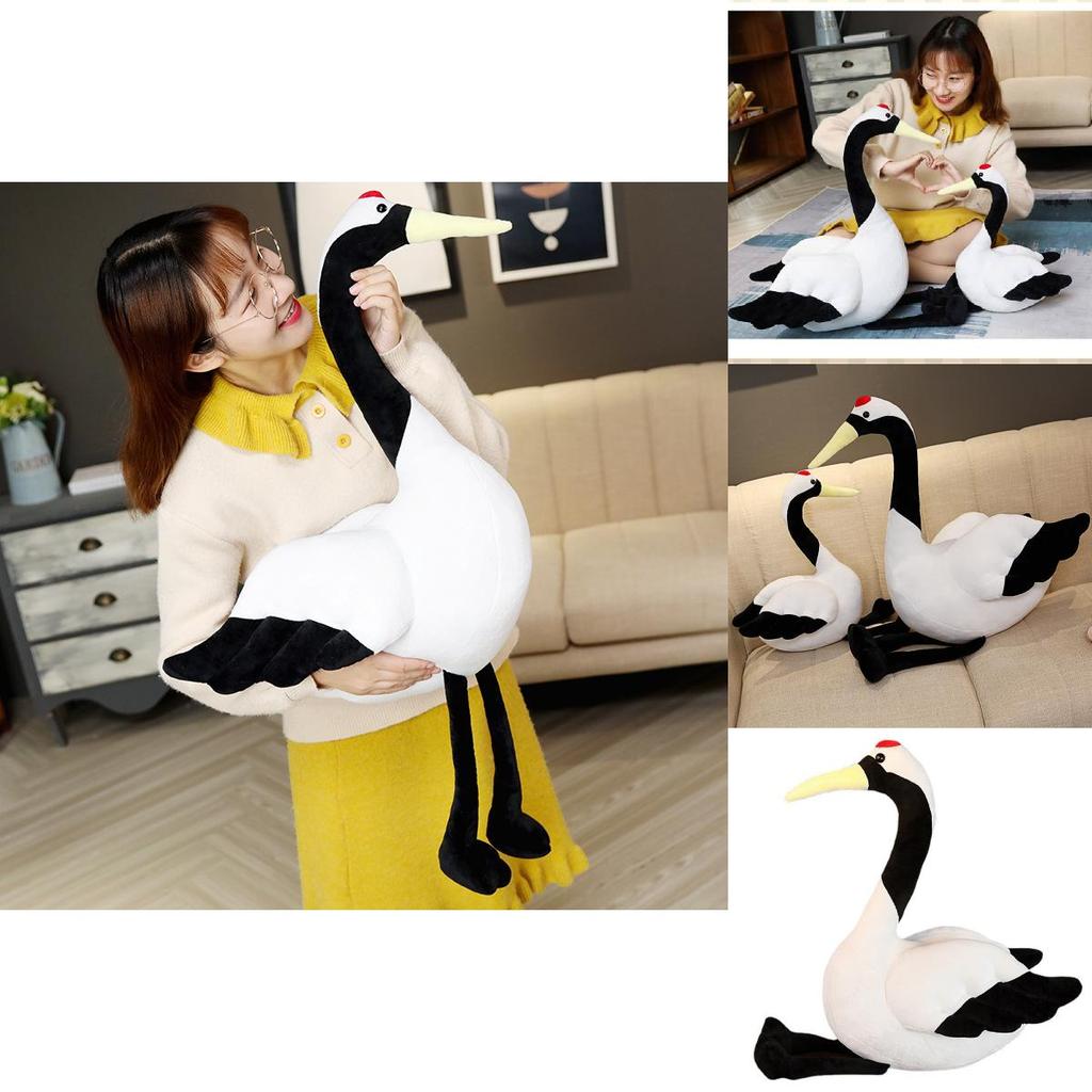 Lebensechter Plüsch Schwarzer Schwan Stofftier Spielzeug Dekorative Puppe 50cm 80cm Größe