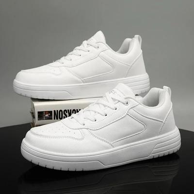YRZL Men's White Casual Woman Vulcanize Sneakers Outdoor Lace Up Comfortable Breathable Sport Walking Running Flats Shoe for Men