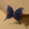 10Pcs Lightweight 3D Organza Butterfly Brooch Pins Shiny Rhinestone Lapel Pins for Bridal Wedding Dress Decor