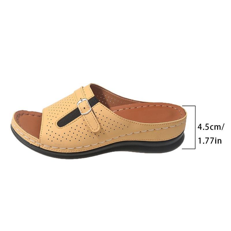 Hohle und atmungsaktive Zehensandalen Damen neue Gürtelschnalle große Größe grenzüberschreitende Strandsandalen Sommer