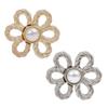 Reusable Metal Waist Buckle Pearl Flower Style Retractable Waist Tighten Buckle Clip Snap Fastener Pants Pin for Jeans Button
