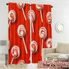2D Flat Printing  JIT 2pcs   Curtains (Without Rod) Candy Swirl Curtain Popular Minimalist Curtains Versatile Polyester Curtains