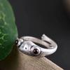 New Jewelry Retro Open Frog Ring Personalized Old Hedgehog Ring Men and Women Animal Jewelry