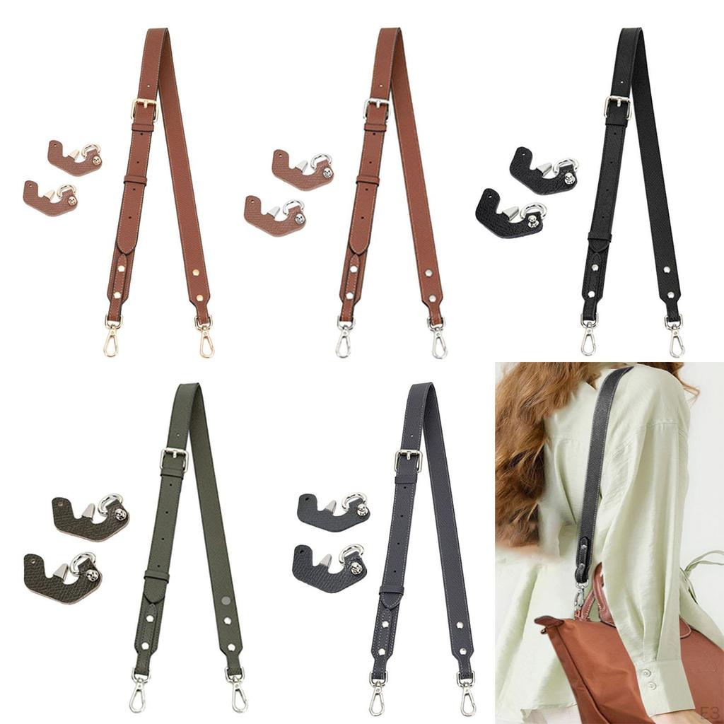 Adjustable Length Bag Strap for Crossbody Use, PU Leather