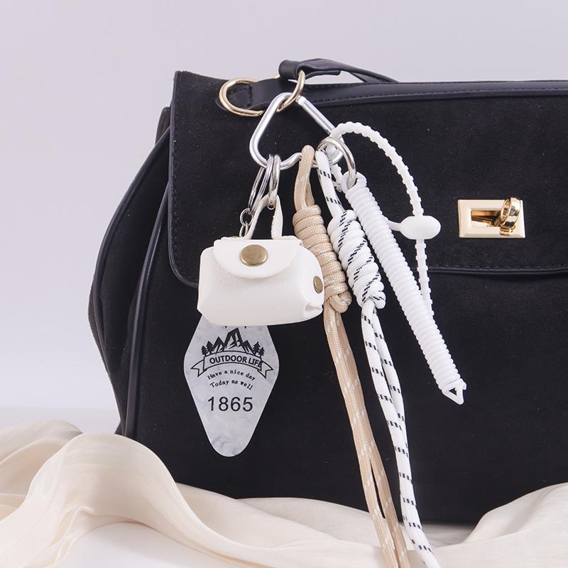 Yogodlns Mini Uroczy Plecak ze Sztucznej Skóry Wisząca Torebka Wisiorek do Torebki Akcesoria do Wisiorków