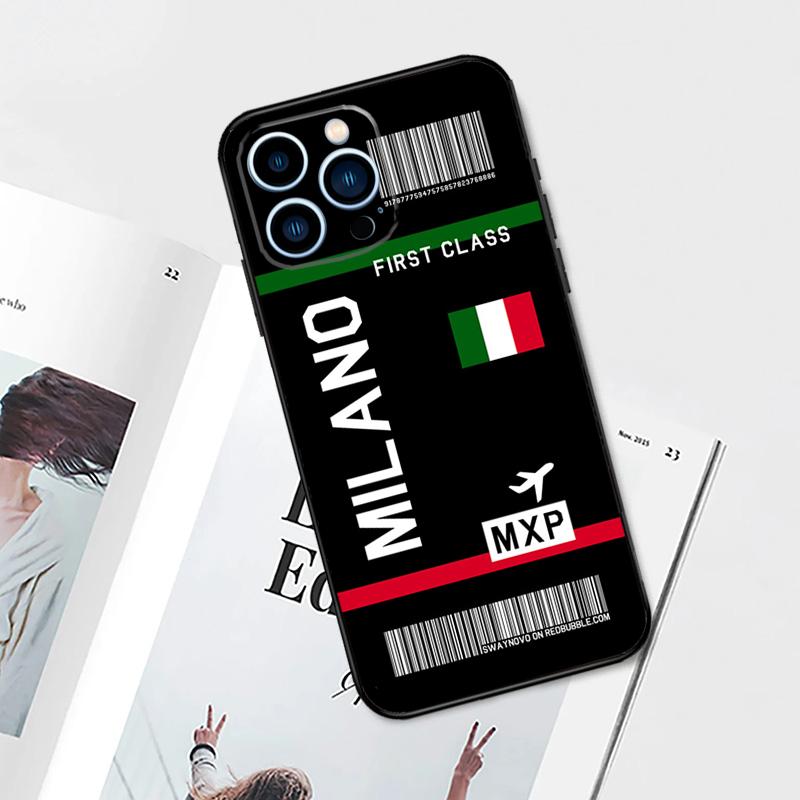 London Toronto Boarding Pass Case For iPhone 17 Pro Max 14 13 12 11 15 16 Pro Max mini 15 Plus 16e 17 Air Phone Cover