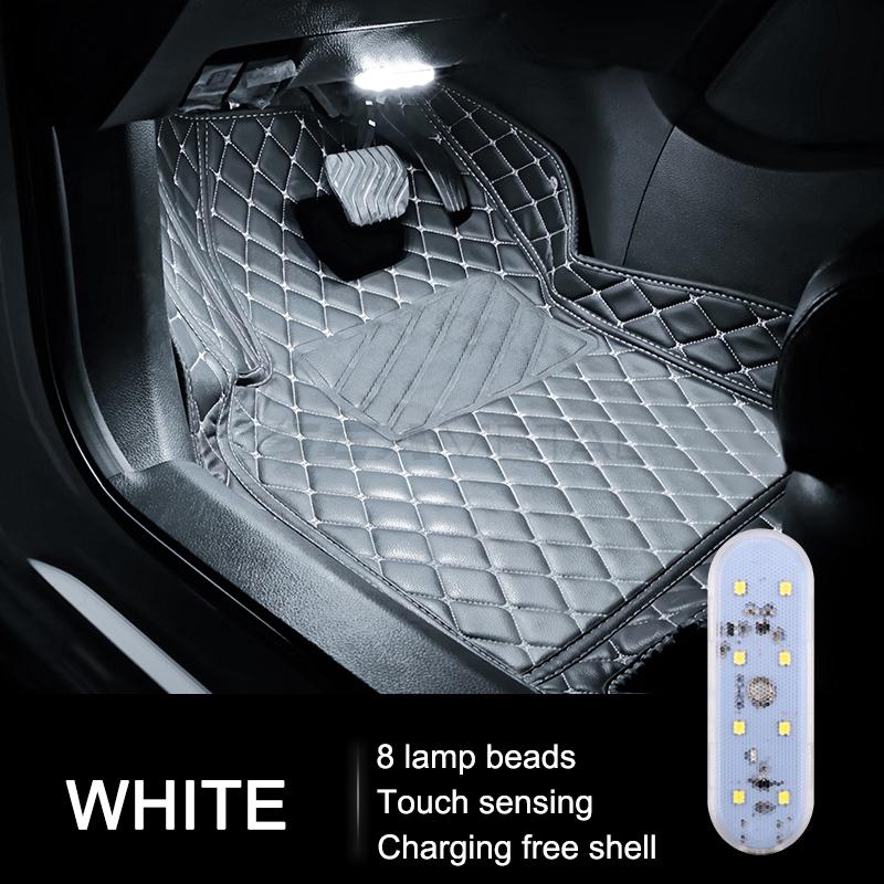 

SEAMETAL Mini Touch Light для автомобиля USB перезаряжаемый светодиодный фонарь магнитная лампа для чтения для пола багажника капота автомобиля 8LED белый