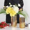 Nordische Keramikvase Goldene Vase Blumenarrangement Topf Blumenaufbewahrungsbehälter für Zuhause Wohnzimmer Weiche Dekoration